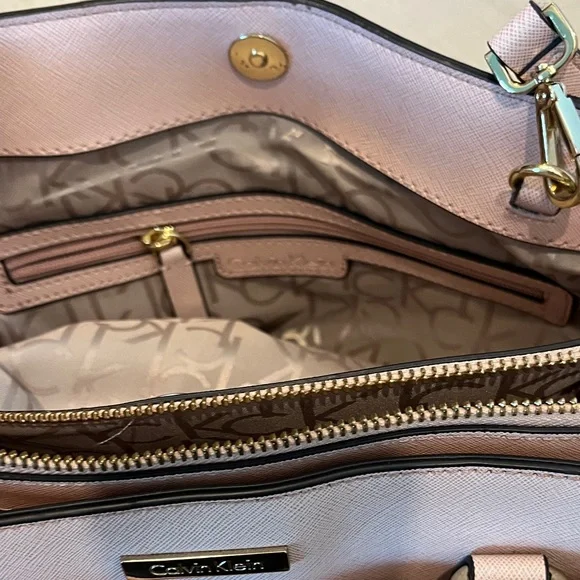 Calvin Klein Blush and Taupe Satchel - Picture 4 of 14